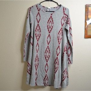 Pink Blush Red and Gray Longsleeve Tunic Maternity / Regular